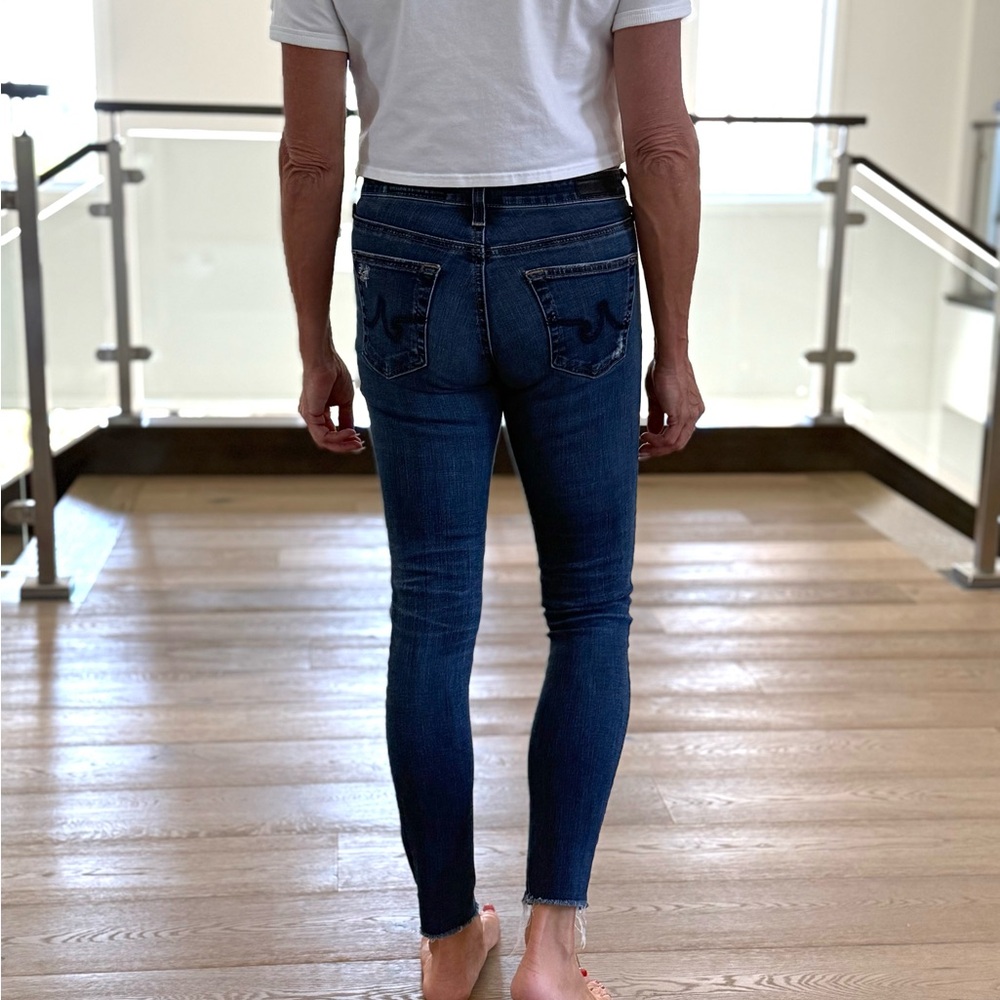 Ag Adriano Goldschmied Blue Skinny Jeans High-Rise